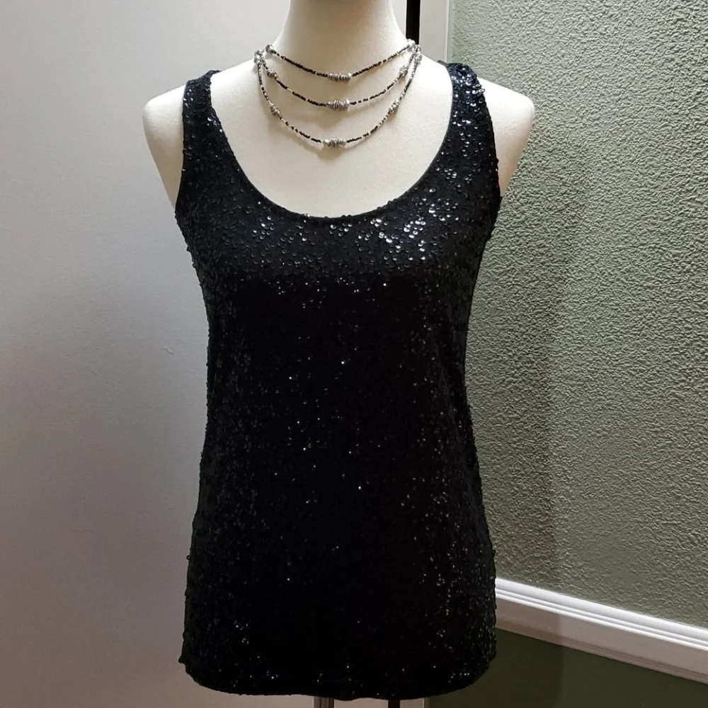 J. CREW SEQUINED SLEEVELESS TOP